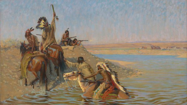 Driven Back  by De Cost Smith - Hand-Painted Oil Painting Reproduction