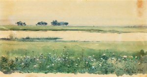 Landscape with Marshes by De Lancey Gill Oil Painting