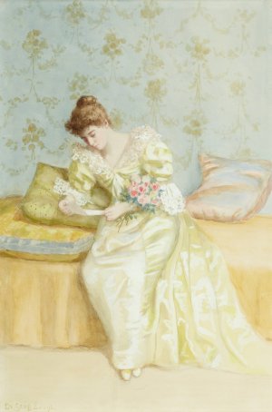 The Love Letter by De Scott Evans Oil Painting