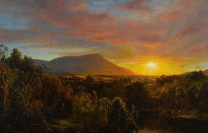 Sunset In The Catskills by De Witt Clinton Boutelle Oil Painting