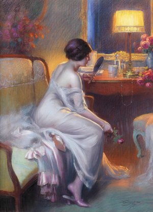 A fair reflection by Delphin Enjolras Oil Painting