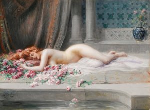Nu Allonge by Delphin Enjolras Oil Painting