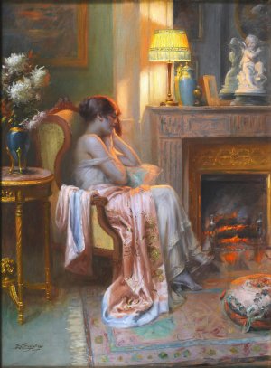 Pensive by Delphin Enjolras Oil Painting