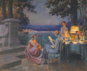Sur la terrasse by Delphin Enjolras Oil Painting