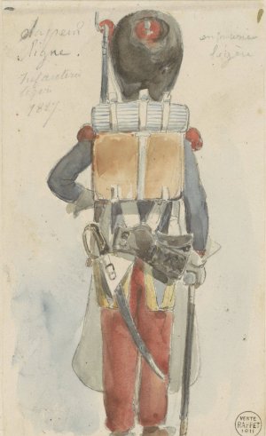 Uniformstudie by Denis Auguste Marie Raffet Oil Painting