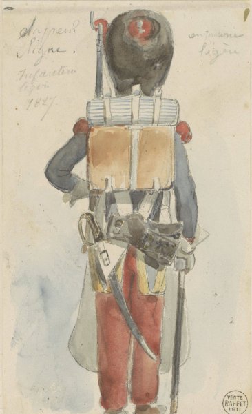 Uniformstudie  by Denis Auguste Marie Raffet - Hand-Painted Oil Painting Reproduction