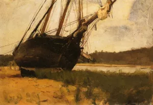 Beached by Dennis Miller Bunker - Oil Painting Reproduction