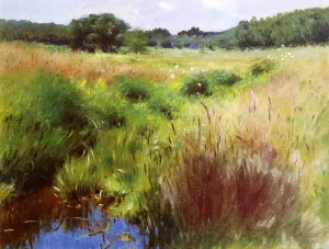 Marshland, Medfield by Dennis Miller Bunker - Oil Painting Reproduction