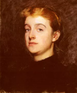 Portrait Sketch Of Eleanor Hardy Bunker by Dennis Miller Bunker Oil Painting