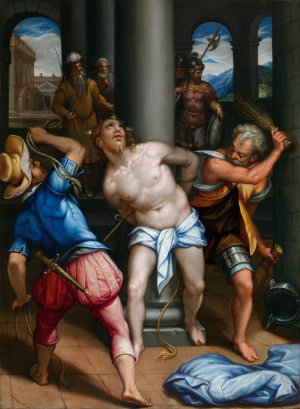 Christ at the Column by Denys Calvaert Oil Painting