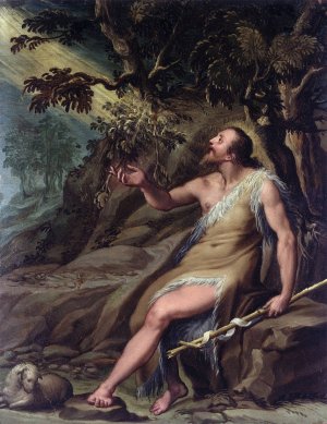 Saint John the Baptist in the Wilderness by Denys Calvaert Oil Painting