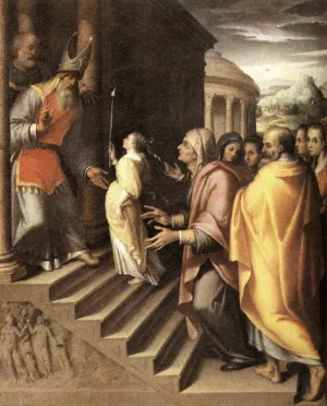The Presentation of Mary by Denys Calvaert - Oil Painting Reproduction