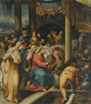 The Wedding At Cana by Denys Calvaert Oil Painting