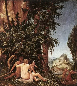 Landscape With Satyr Family by Denys Van Alsloot Oil Painting