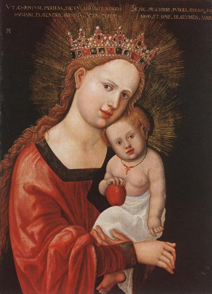 Main Product Photo of Mary With The Child Painting by Denys Van Alsloot