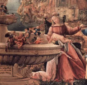 Rest On The Flight Into Egypt Detail painting by Denys Van Alsloot