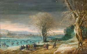 Winter Landscape by Denys Van Alsloot Oil Painting