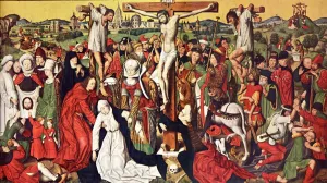 Crucifixion Altar by Derick Baegert - Oil Painting Reproduction