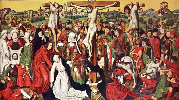 Crucifixion Altar by Derick Baegert - Hand-Painted Oil Painting Reproduction