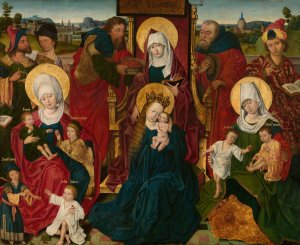 Holy Kinship by Derick Baegert Oil Painting