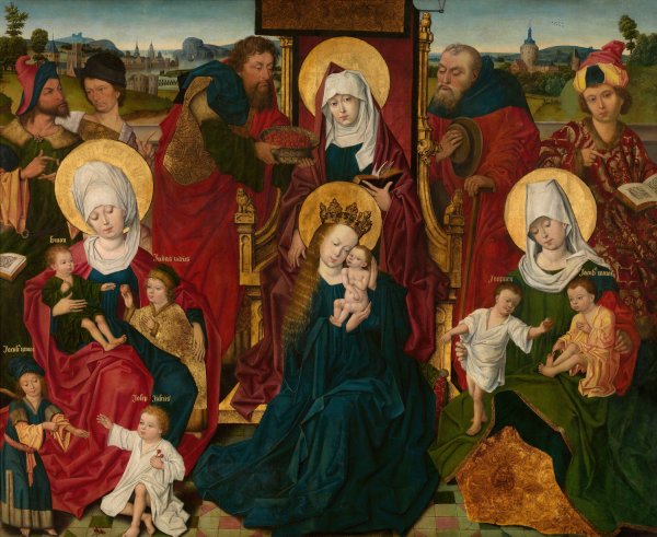 Holy Kinship by Derick Baegert - Hand-Painted Oil Painting Reproduction