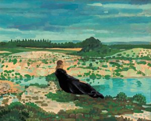 Lyndra by the Blue Pool, Dorset by Derwent Lees Oil Painting