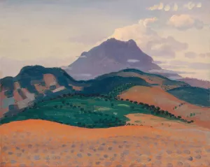 Tour Madeloc in the Pyrenees Oil painting by Derwent Lees