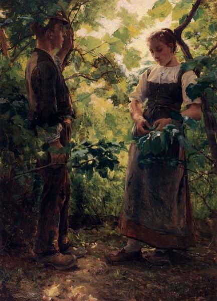 Au Printemps De La Vie by Desire Francois Laugee - Hand-Painted Oil Painting Reproduction