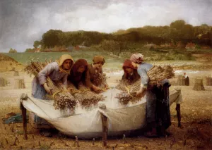 The Poppy Harvest Oil painting by Desire Francois Laugee