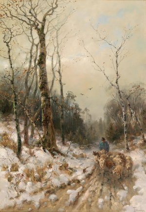Shepherd Returning Home Oil painting by Desire Thomassin