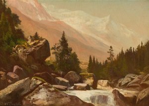 Mountain Landscape with Stream by Dewitt Clinton Boutelle Oil Painting