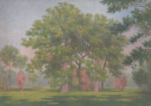 Main Product Photo of Landscape with Trees  Painting by Dezider Czolder