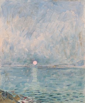 Sea by Dezider Czolder Oil Painting
