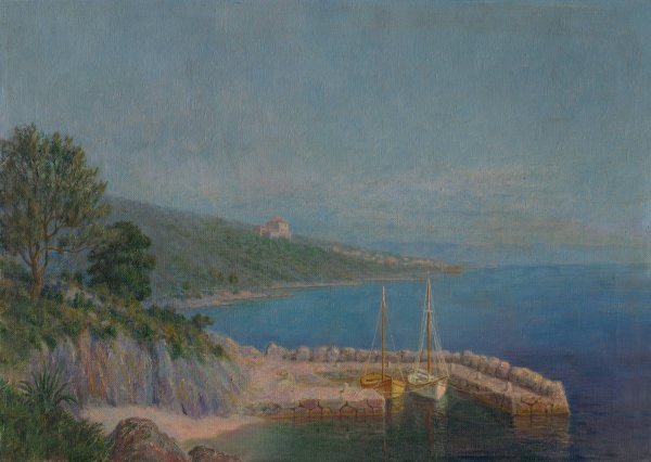 Seascape  by Dezider Czolder - Hand-Painted Oil Painting Reproduction