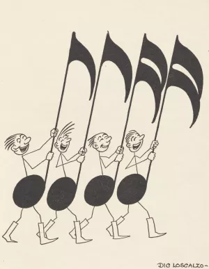 Music rhymes pl5 by Dic Loscalzo Oil Painting