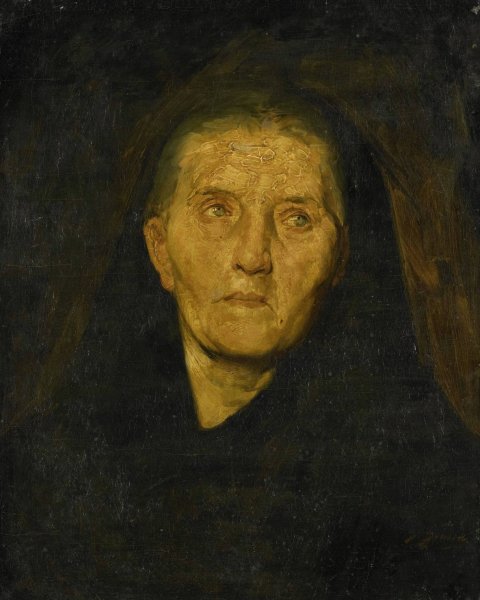 The Mourning Widow  by Diederik Franciscus Jamin - Hand-Painted Oil Painting Reproduction
