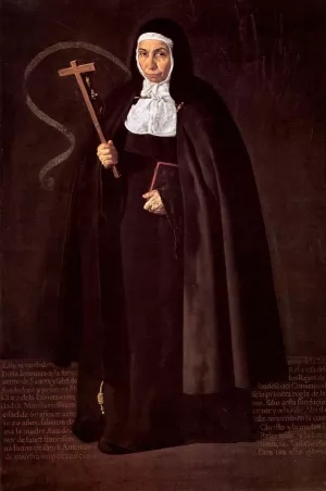 Abbess Jeronima de la Fuente by Diego Velazquez - Oil Painting Reproduction