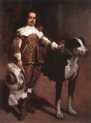 Court Dwarf Don Antonio el Ingles by Diego Velazquez - Oil Painting Reproduction
