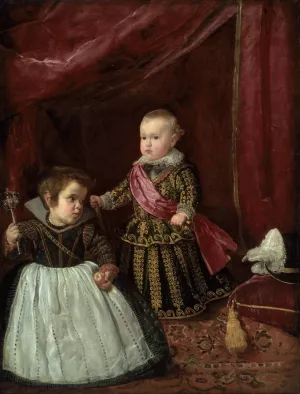 Don Baltasar Carlos with a Dwarf by Diego Velazquez Oil Painting