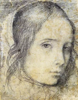 Head of a Girl by Diego Velazquez Oil Painting