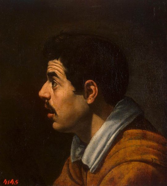 Head of a Man by Diego Velazquez - Hand-Painted Oil Painting Reproduction