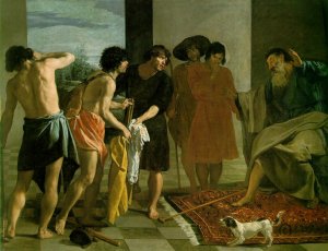 Joseph's Bloody Coat Brought to Jacob by Diego Velazquez Oil Painting