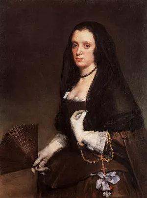 Lady with a Fan Oil painting by Diego Velazquez