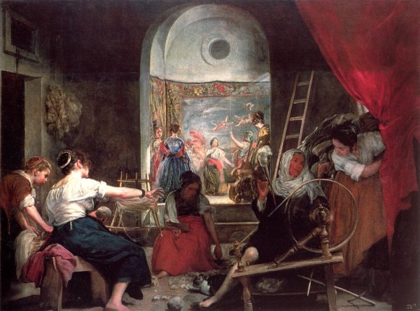 Main Product Photo of Las Hilanderas Painting by Diego Velazquez