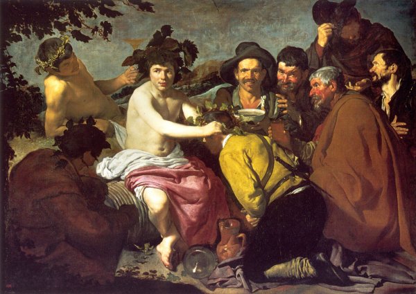 Main Product Photo of Los Borrachos Painting by Diego Velazquez