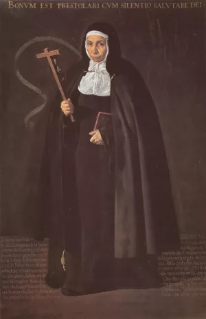 Mother Jeronima de la Fuente Oil painting by Diego Velazquez