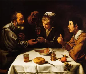Peasants at a Table by Diego Velazquez Oil Painting