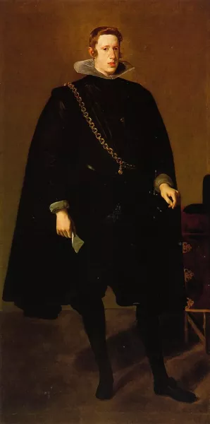 Philip IV, Standing by Diego Velazquez Oil Painting