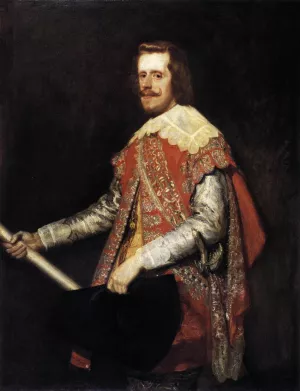 Phillip IV in Army Dress The Portrait of Fraga by Diego Velazquez - Oil Painting Reproduction