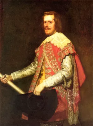 Phillip IV in Army Dress by Diego Velazquez - Oil Painting Reproduction